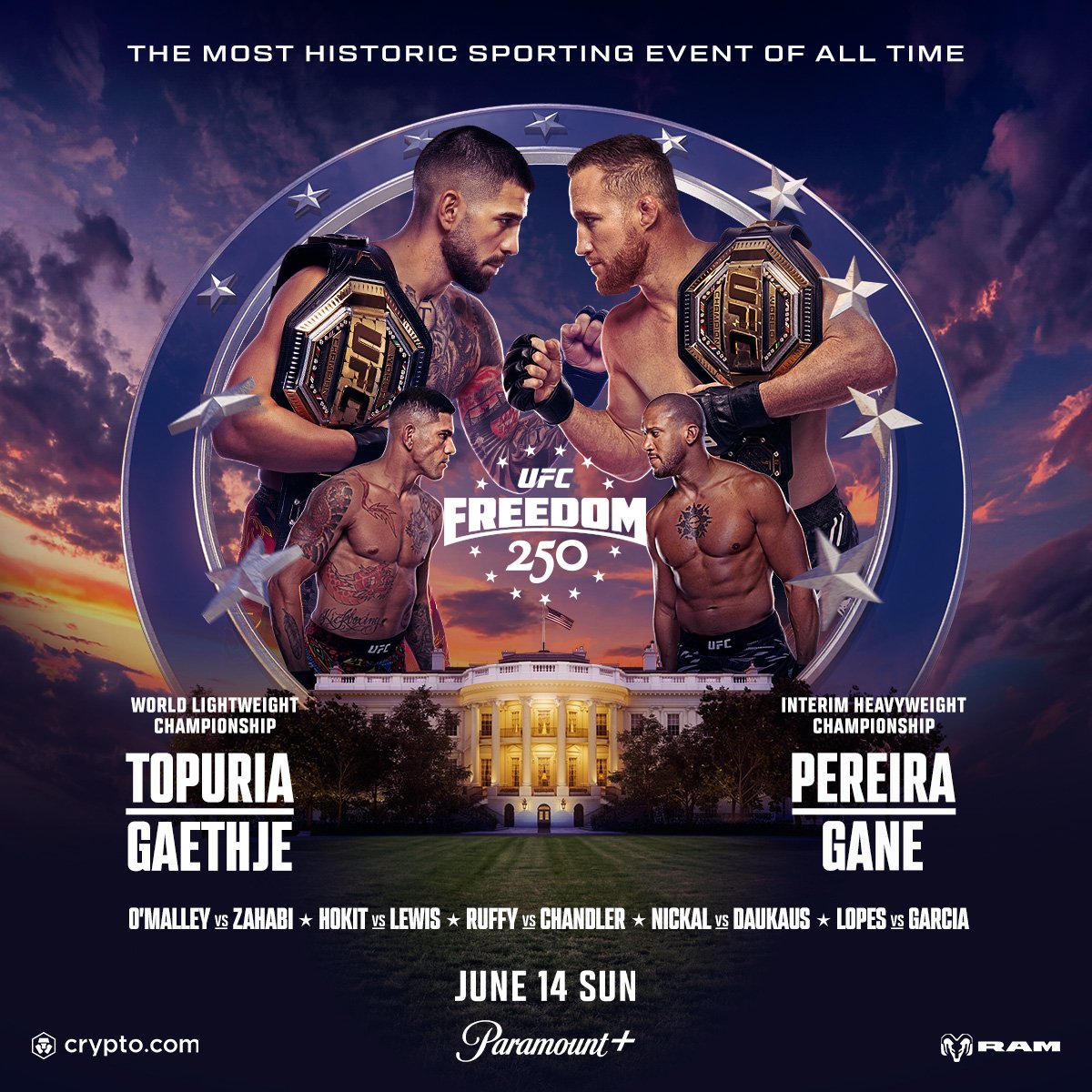 UFC FREEDOM 250: TOPURIA VS GAETHJE
