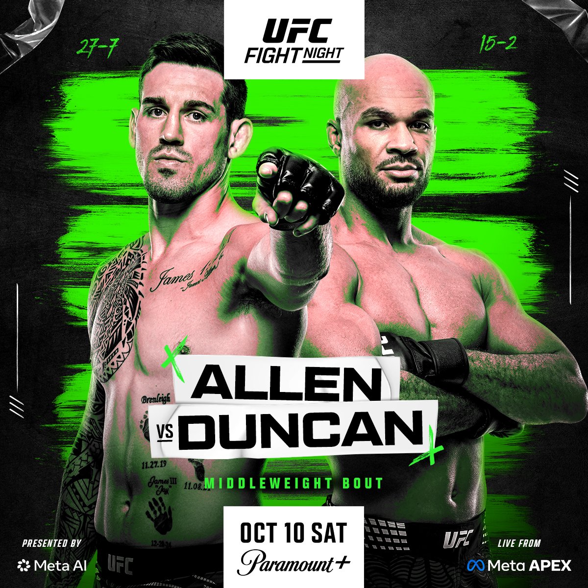 UFC FIGHT NIGHT: ALLEN VS DUNCAN